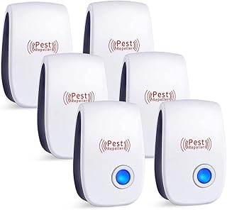 Battpit Pest Repeller Plug-in Reject Device for Indoor Outdoor Mosquitoes,Roaches,Ants,Spiders,Flies,Mouse,Bugs,Lizards,Non-Toxic Eco-Friendly, Human & Pet Safe (6 Packs)
