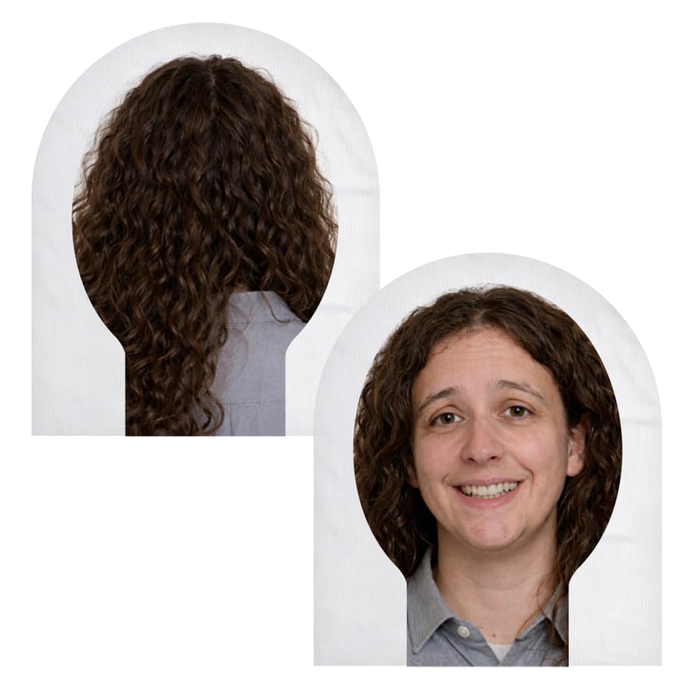Wanapix | Personalised 3D Fabric Face Mask | Fun Elastic Custom Mask with the Photo of Any Person You Choose | Size L | White Background | Front and Back