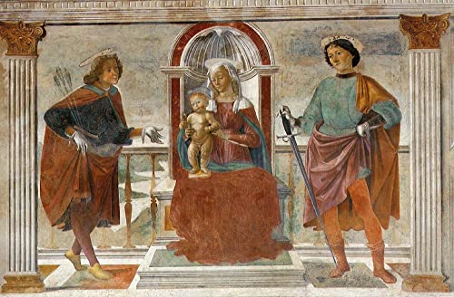 Toile Ghirlandaio dame et enfant pour décoration murale sans reflets