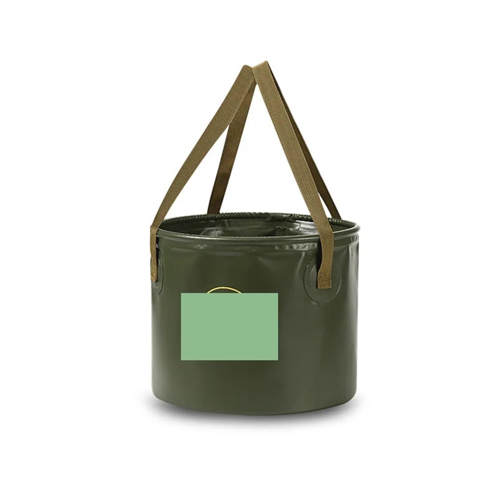 Camping Faltbarer Eimer 5/10/20L Faltbarer tragbarer Eimer mit Abdeckung Autowaschanlage Angeln Badezimmer Werkzeug Silikoneimer Outdoor Camping Haushaltsbedarf(Mix-Green-3PCS)