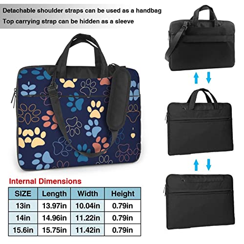 Bolsa para portátil con diseño de pata de perro, 13-15.6 pulg miniatura 2