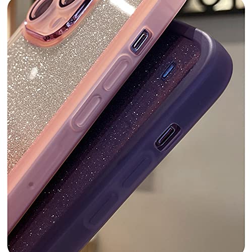 Housse antichoc iPhone 11 violette pailletée pour style - 3