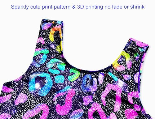 Image of Domusgo Gymnastics Leotards for Girls Sparkly One Piece Biketard Size 1-10Y