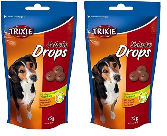 TRIXIE 31611 Schoko Drops, 75 g (Packung mit 2)