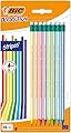 Bic Matite Hb Grafite Con Gomma, Evolution Stripes, Confezione Da Otto Matite, Multicolore, 24 X 12.7 X 0.9 Cm