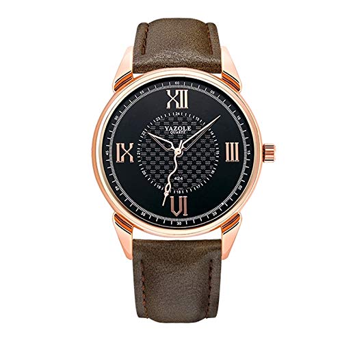 Montre homme quartz cuir noir LULI Wa4201bz cadran aiguilles lumineuses