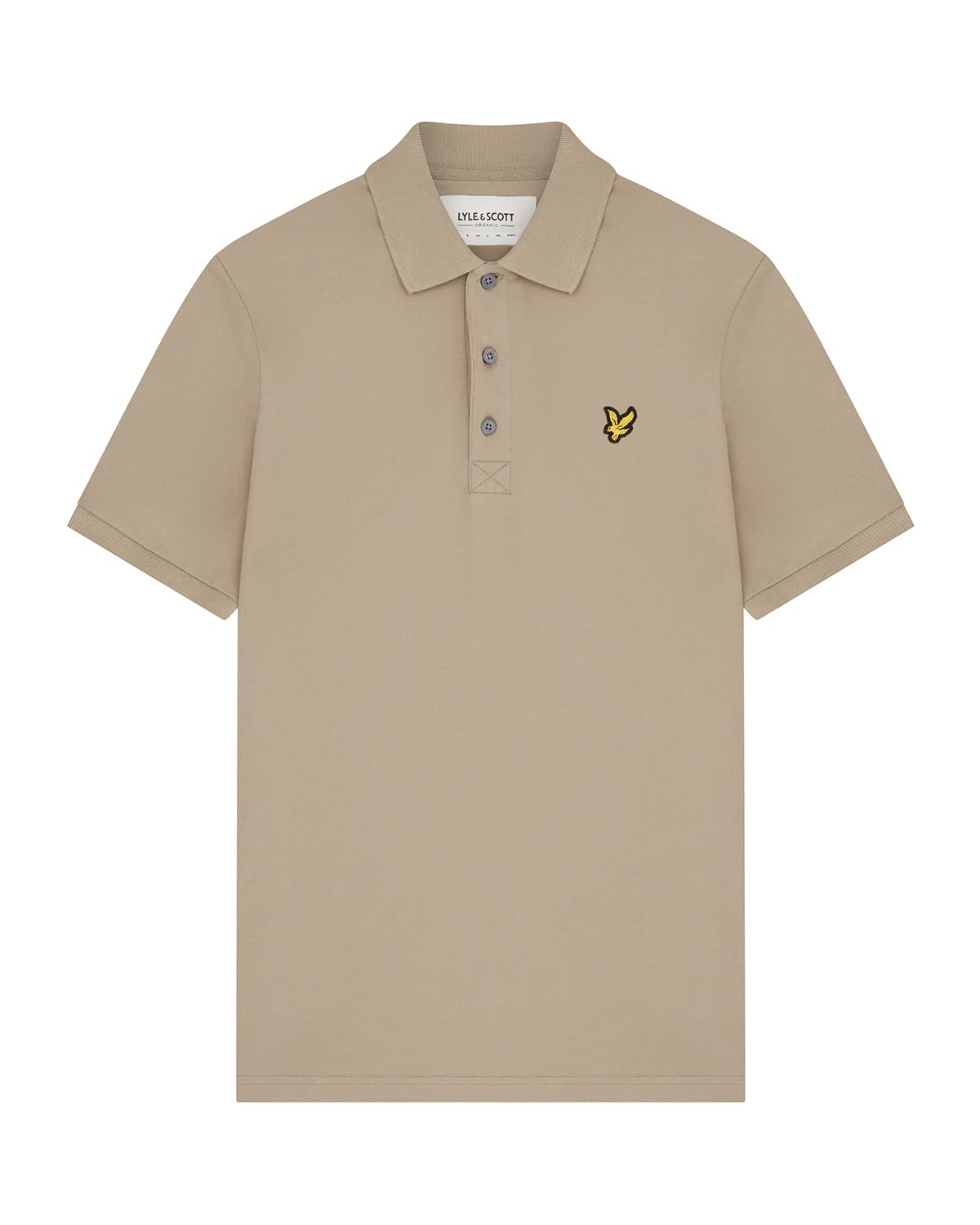 Lyle & Scott Mens Short Sleeve Polo Shirt Khaki M