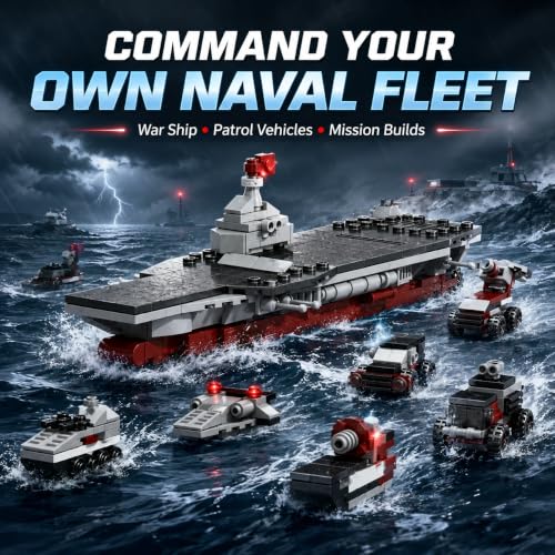 Image of SKY LINE OCEAN Parent Ship Building Set Series 1000 Pcs (10 in 1 War Ship)