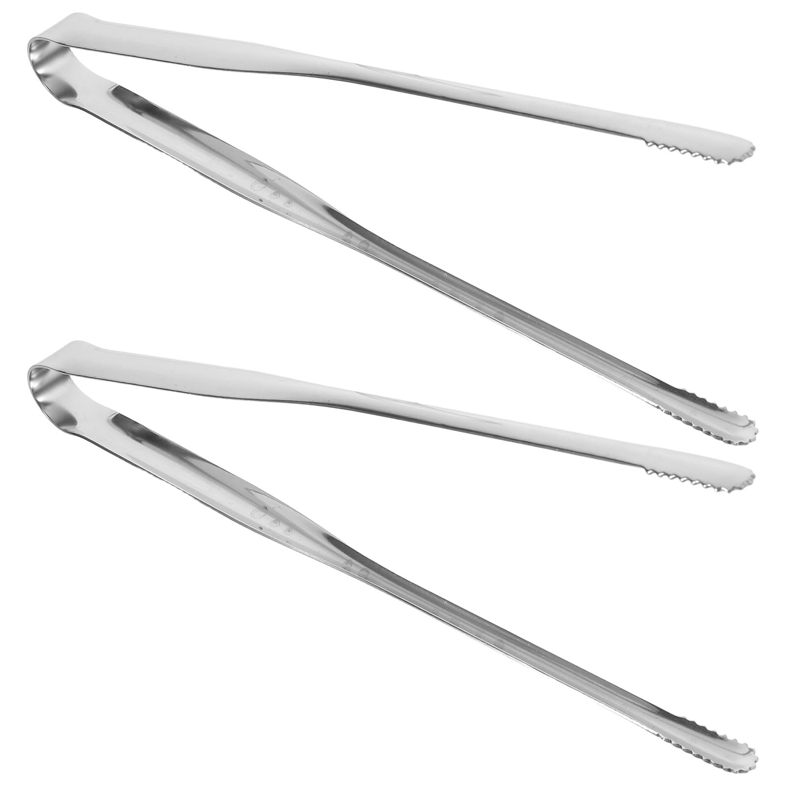 Lurrose 2 pinzas japonesas coreanas para barbacoa, de acero inoxidable, pinzas para barbacoa, pinzas para barbacoa, cocina, comida marina, color plateado