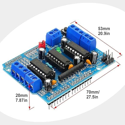 Bihariji Electronics L293D DC Motor Driver Shield Stepper Motor Driver Shield Expansion Board for Arduino Raspberry Pi 1