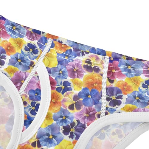 Boys' Exclusive Briefs Toddler Underwear 95% Combed Cotton Boxerbriefs 2T Floral Pattern 664