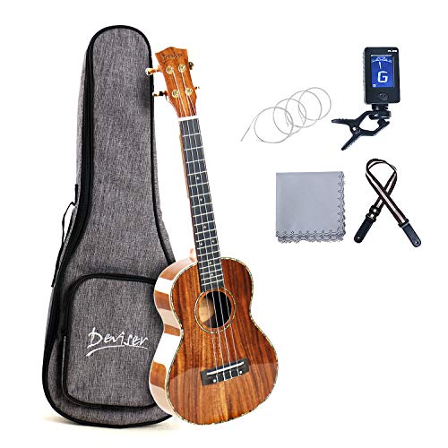 Deviser W-DDS Concert Ukulele 26inch professional ukulele kit Solid KOA Top KOA back