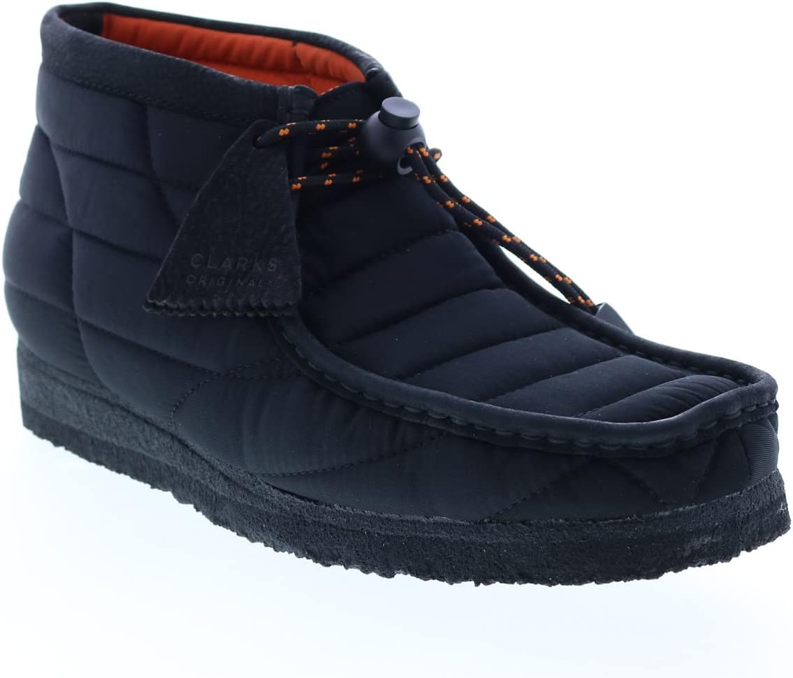 Clarks Men's Wallabee Boot Fashion, Navy Leather, 42 EU