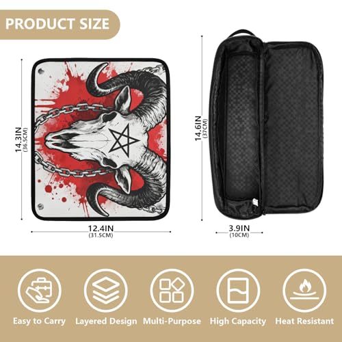 Bolsa de Viaje para Herramientas de Cabello y Tapete Resistente al Calor para Planchas, Rizadoras, Secadora miniatura 4