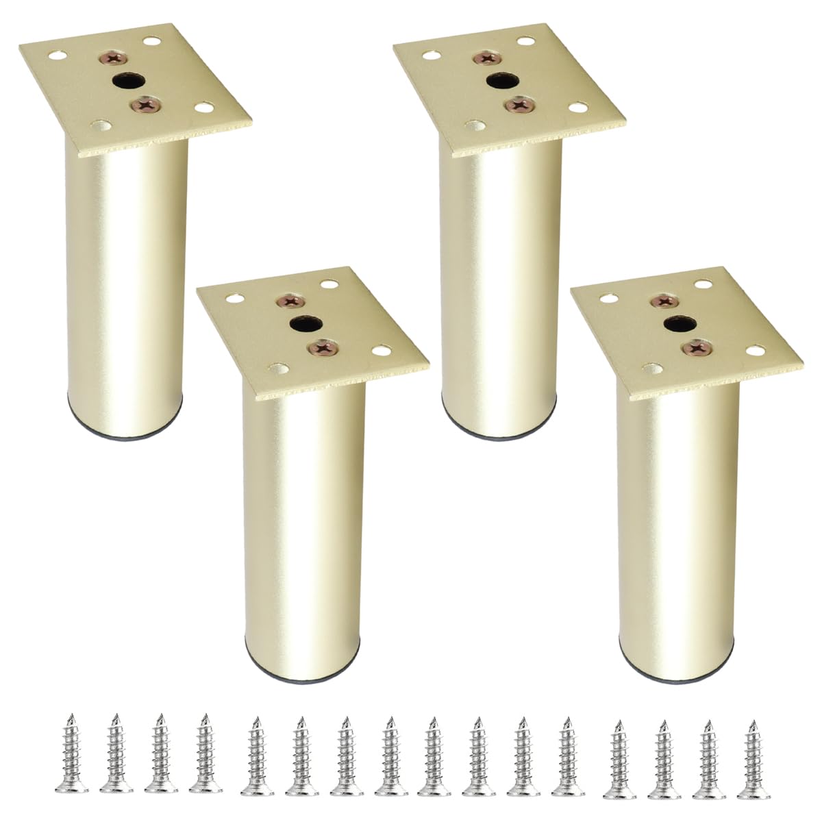 Patas para muebles de aluminio de 15 cm doradas para un soporte firme y elegante