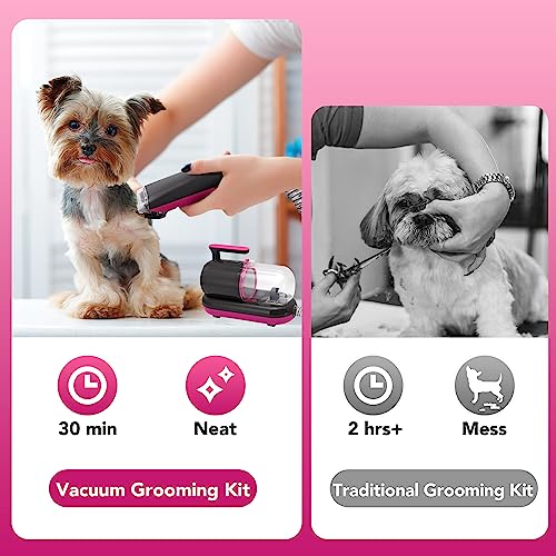 7 in 1 Pet Grooming Vacuum Kits, Dog Hair Remover Grooming with Clippers Nail Trimmer Grinder & Brush for Shedding, Low Noise Suction 99% Pet Hair with 7 Pet Grooming Tools & Storage Bag 7 in 1 Pet Grooming Vacuum Kits, Dog Hair Remover Grooming with Clippers Nail Trimmer Grinder & Brush for Shedding, Low Noise Suction 99% Pet Hair with 7 Pet Grooming Tools & Storage Bag