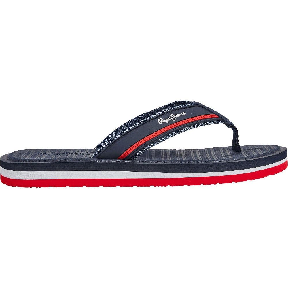Pepe Jeans Men's West Basic Flip-Flop, Blue (Navy), 9