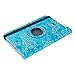 Fulland PU Leather 360 Rotating Stand Case for Samsung Tab A 8.0 - Blue Flower