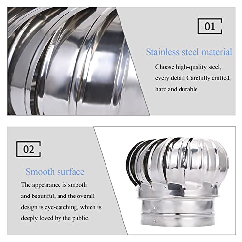 Capuchon de cheminee rotatif inox 100mm, pour le confort d'un feu de bois sans fumee