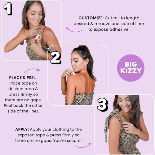 Image of Big Kizzy Extra Strong Body and Clothing Tape Roll (1 /2 inch x 3 yds)