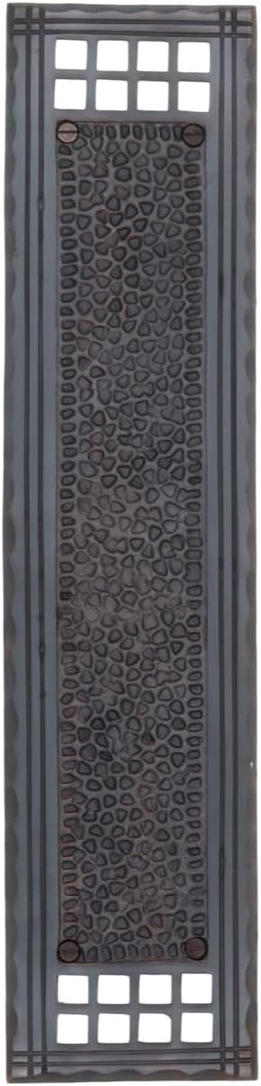 The King's Bay Arts and Crafts Push Plate or Mission Bronze Commercial Hardware
