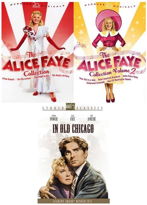 Vista 2 de Ultimate Alice Faye 10-Movie Collection In Old Chicago On the Avenue That Night in Rio Rose of Washington Square Hollywood Cavalcade The Great