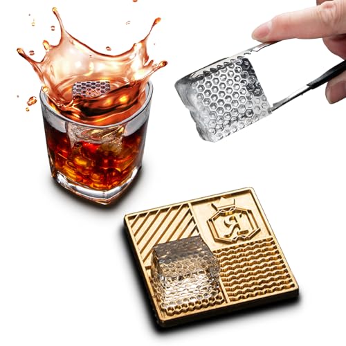 Molde de hielo personalizado con logo en bronce dorado miniatura 1