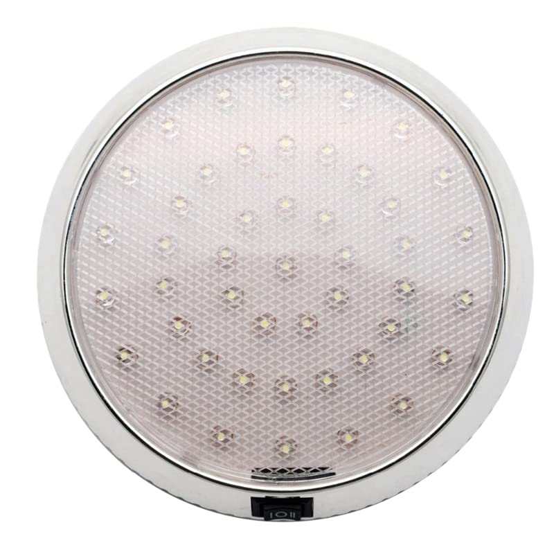 Jutta Lampada A LED Da Incasso Per Camper E Roulotte 12-24V - Cromata 9W 6000K
