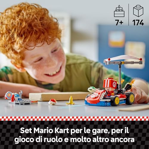 Super Mario Kart : Kart Standard, Macchina Giocattolo da Costruire Nintendo da Collezione con Toad in Tuta Rossa, Giochi d'Avventura per Bambini e Bambine da 7 Anni, Regalo di Compleanno 72032 - Lego - Immagine 3