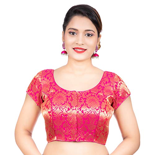 Image of Biyu Being With You Women's Synthetic Saree Blouse