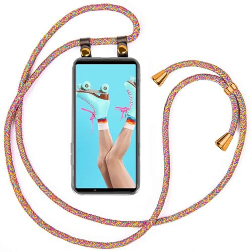 Coque Sony Xperia 5 III avec sangle arc-en-ciel moex en silicone