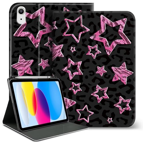 Coque iPad 11 antidérapante antichoc avec fente stylet intégrée et design léopard