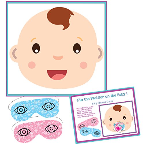 Image of Wobbox All Occasion Indian Family Photo Booth Party Props (18 Pieces) & WOBBOX Personalised Baby Shower Pin The Dummy Game