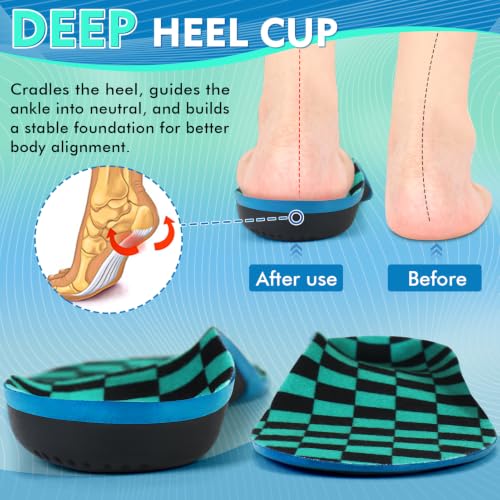 Image of Ailaka Arch Support Insoles for Women Men, 3.5 CM, Plantar Fasciitis Relief