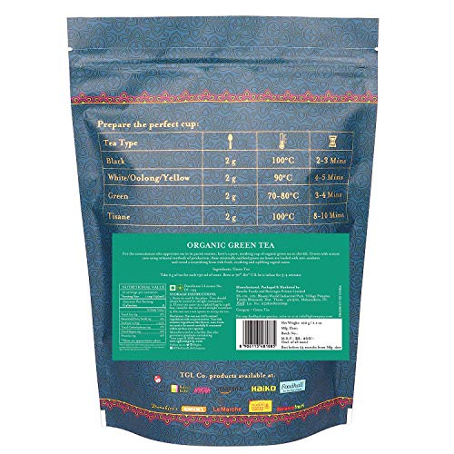 Image of TGL Co. Organic Green Tea Loose Leaf 100 Gm | Pleasant Aroma | Improve Blood Circulation | Boost Digestion