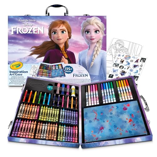 Crayola Valigetta Colori Disney Frozen 2 – Kit Creativo con 115 Pezzi Assortiti, Età Consigliata: 5-10 Anni