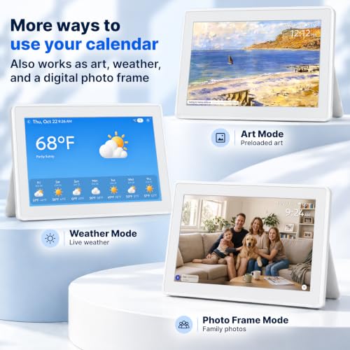 Image of 10.1 inch Touchscreen Digital Calendar & Family Planner White