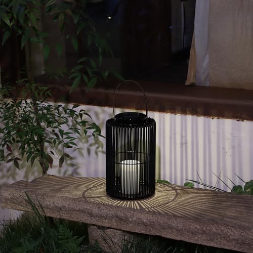 Faroles solares impermeables para exteriores, adecuados para jardines, patio, decoración de patio, regalos de cumpleaños para mujeres, mamá, abuela, luces de jardín colgantes para exteriores