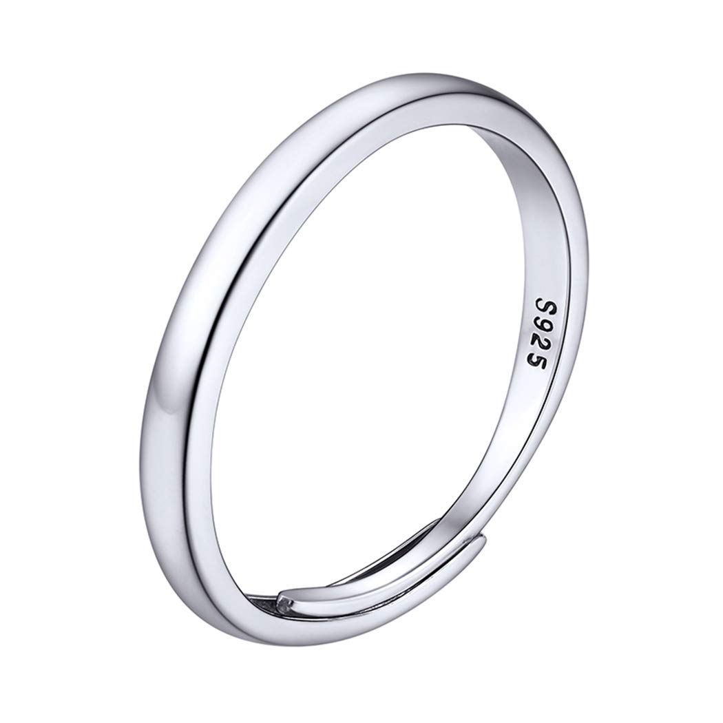 PROSILVER Anillo de Dedo Ajustable Plata 925 con Detalles, Anillo de Cruz Cadenas Banda Luna Estrella Nudo Celta, Anillo de Boda para Mujeres Hombres (Con Caja de Regalo)