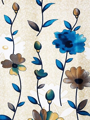 Image of Home Sizzler 1 Piece Digital Print Eyelet Polyester Window Curtains - 6 Feet, Blue
