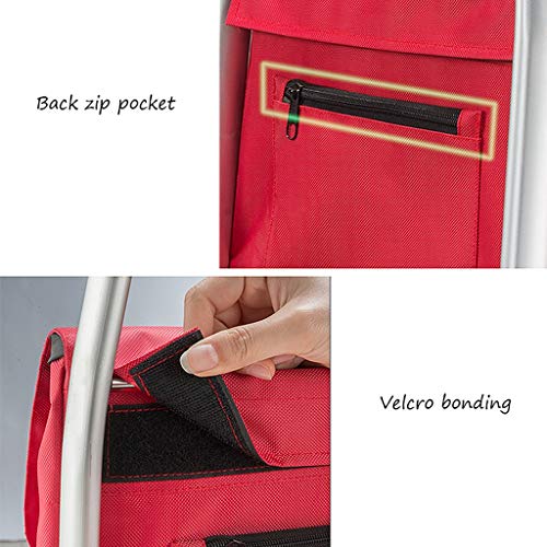 Einkaufstrolley Lebensmitteleinkaufswagen Leichter Haushaltstreppeneinkaufswagen Zusammenklappbarer tragbarer… – Bild 4