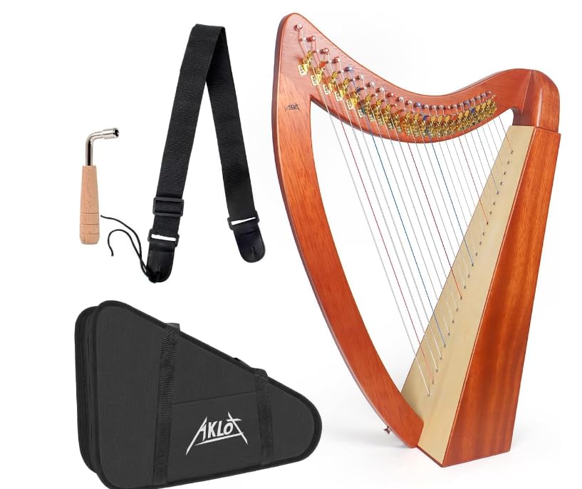 Amazon.com: Harp, AKLOT 23 Strings Mahogany Heart-shaped Lyer Harp