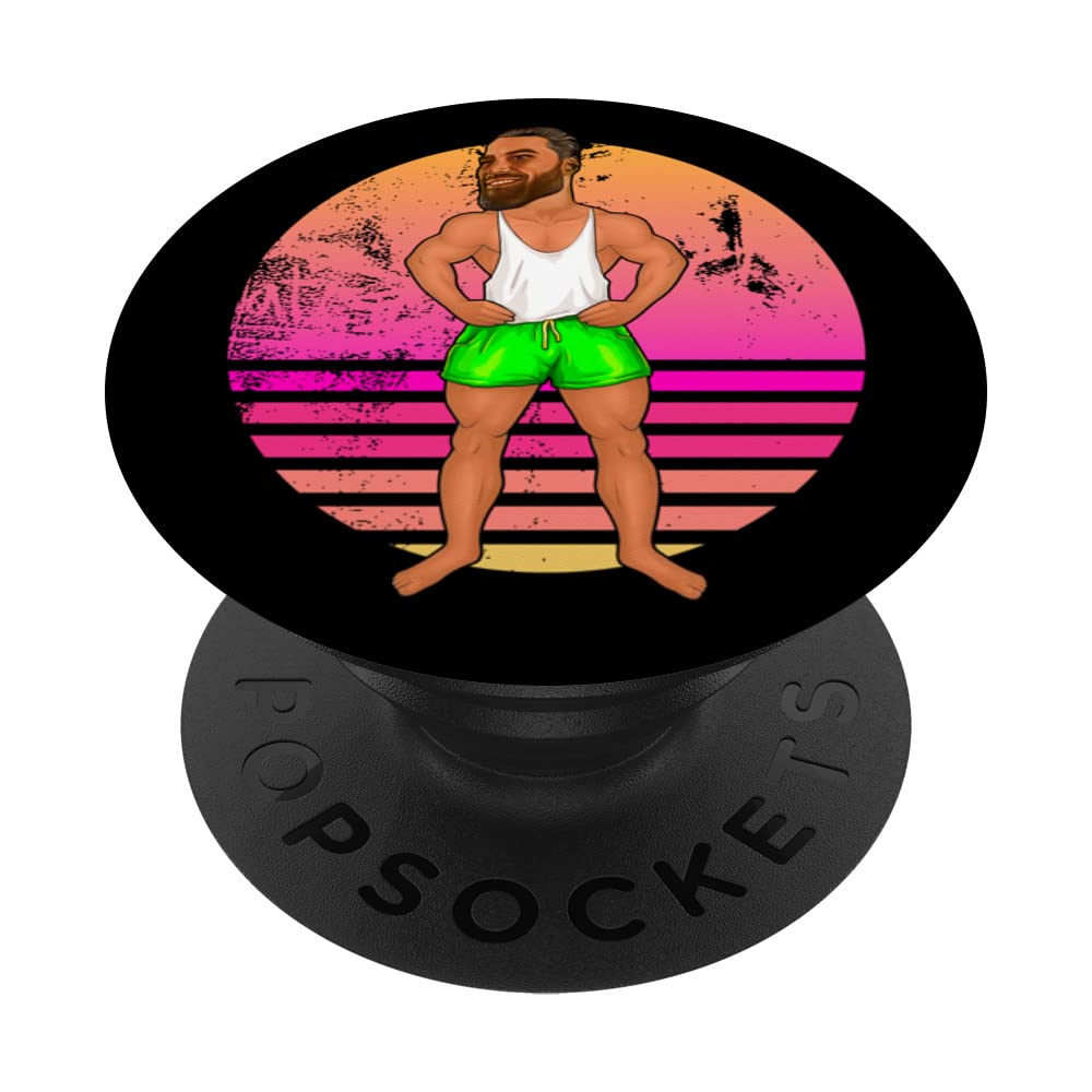 Buy Gigachad Gym Meme Giga Chad Fitness Alpha Male Bodybuilder PopSockets Swappable PopGrip