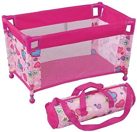 Pack N Play Pen Bed for Dolls Doll Bed Fits Any Baby Dolls and Dolls up to 18” Carry Bag Included