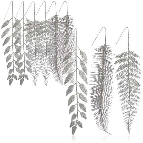 COM-FOUR® 9X Glitzerzweig - Glitzergesteck für die...