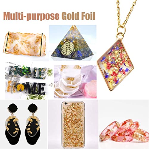 Gold Nail Art Foil Glitter Flakes Nail Powder Sequins 3D Sparkly Aluminum Foil Flake Nail Art Supplies For Nails Chrome Powder Holographic Diy Winter Manicure Decorations 3 Boxes #TOP4