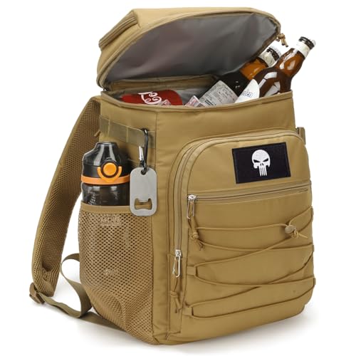 Mochila Nevera Táctica 25L – Mochila Térmica Grande, Antigoteo e Impermeable – Mochila Isotérmica para Hombre y Mujer – Ideal para Trabajo, Picnic, Playa y Senderismo