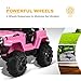 Uenjoy Ride on Car 12V Battery Power Children's Electric Cars Motorized Cars for Kids with Wheels Suspension,Remote Control, Head Lights,Music,Bluetooth Remote Controller,Pink