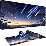 Alfombril Ratón XXL – Alfombril Escritorio, Meteoro/Paisaje Mouse Pad MejorVelocidad Precisión, Antideslizante Mousepad, Resistente Salpicaduras Protector MesEscritorio 900 x 400 x 3mm j0zj-797