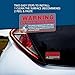Warning GPS Tracking System Equipped Car Sticker 4x2 Inches Anti-Theft Protect Vehicle Windows Safety Warning Decals Waterproof Door Cling 8 Pack Red